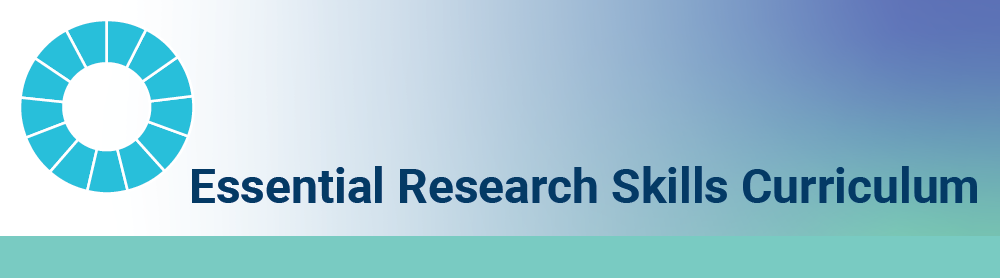 Essential Research Skills Curriculum, text on a banner. - TGHN