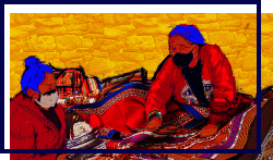 Women doing tapestry/handcraft - Auá Mendes