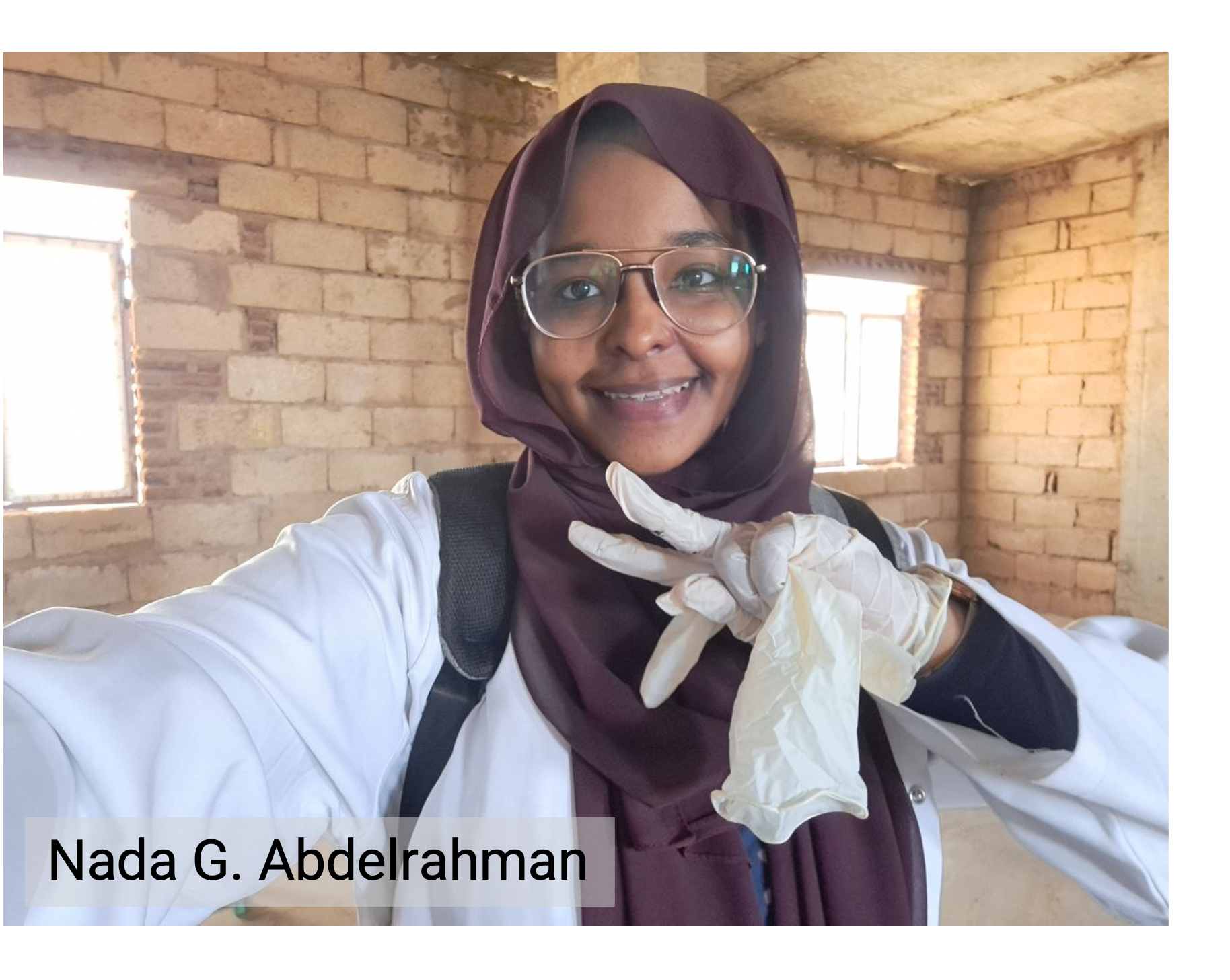 Nada G. Abdelrahman, Final year student at faculty of Medical Laboratory Sciences, University of Khartoum.