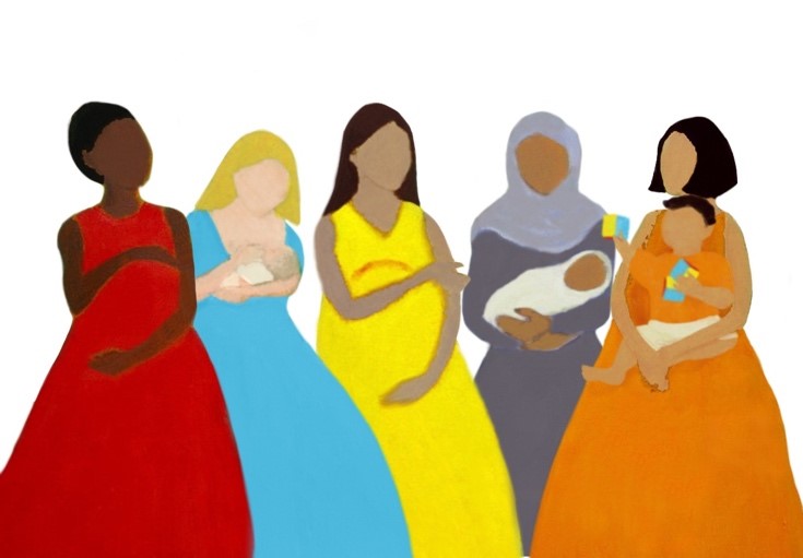 Logo of Intergrowth - Image of five women, either pregnant or holding babies