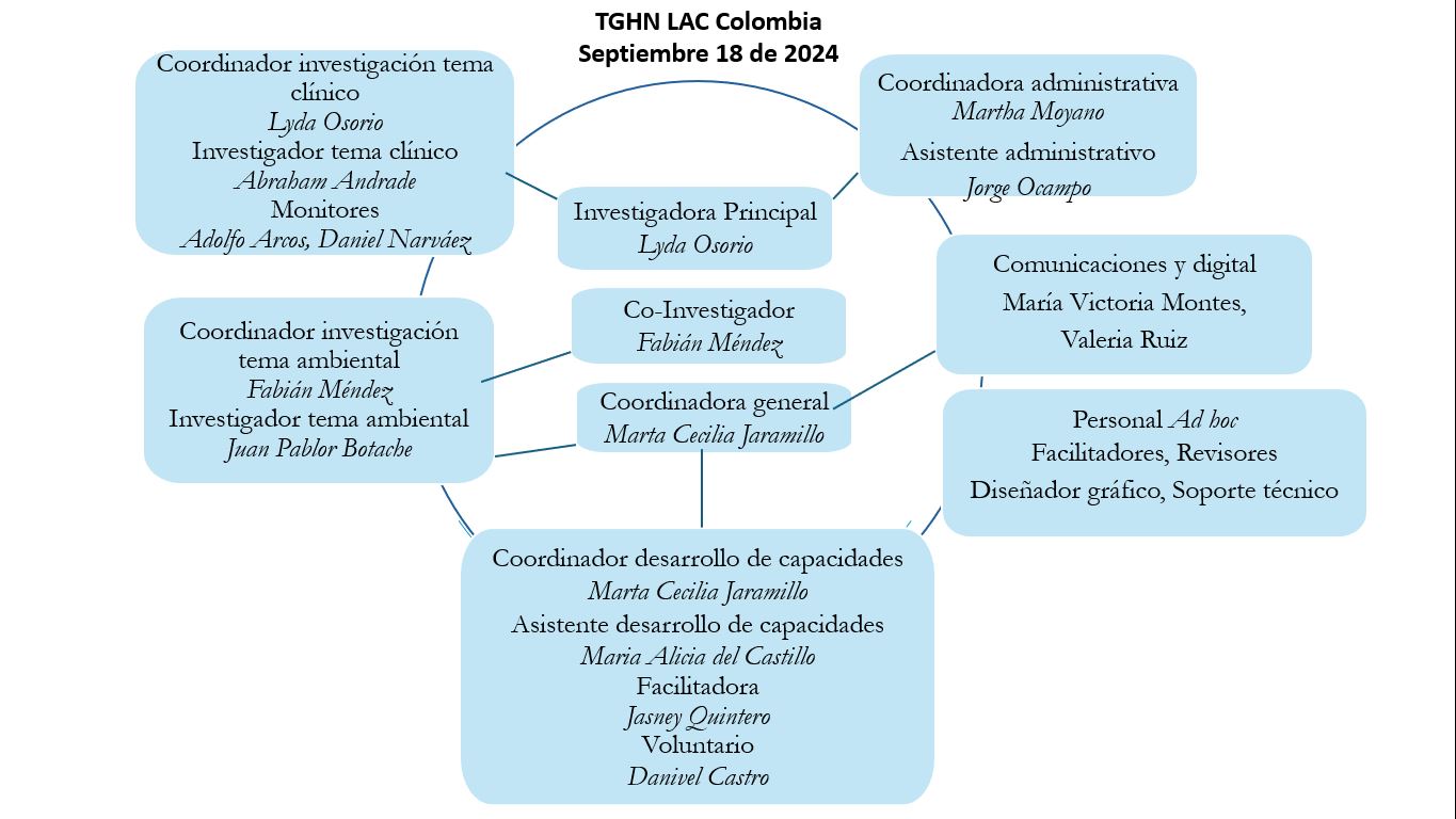 Organigrama TGHN LAC Colombia Universidad del Valle