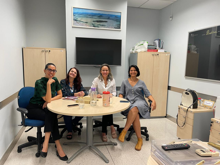 Foto de pesquisadoras em encontro.