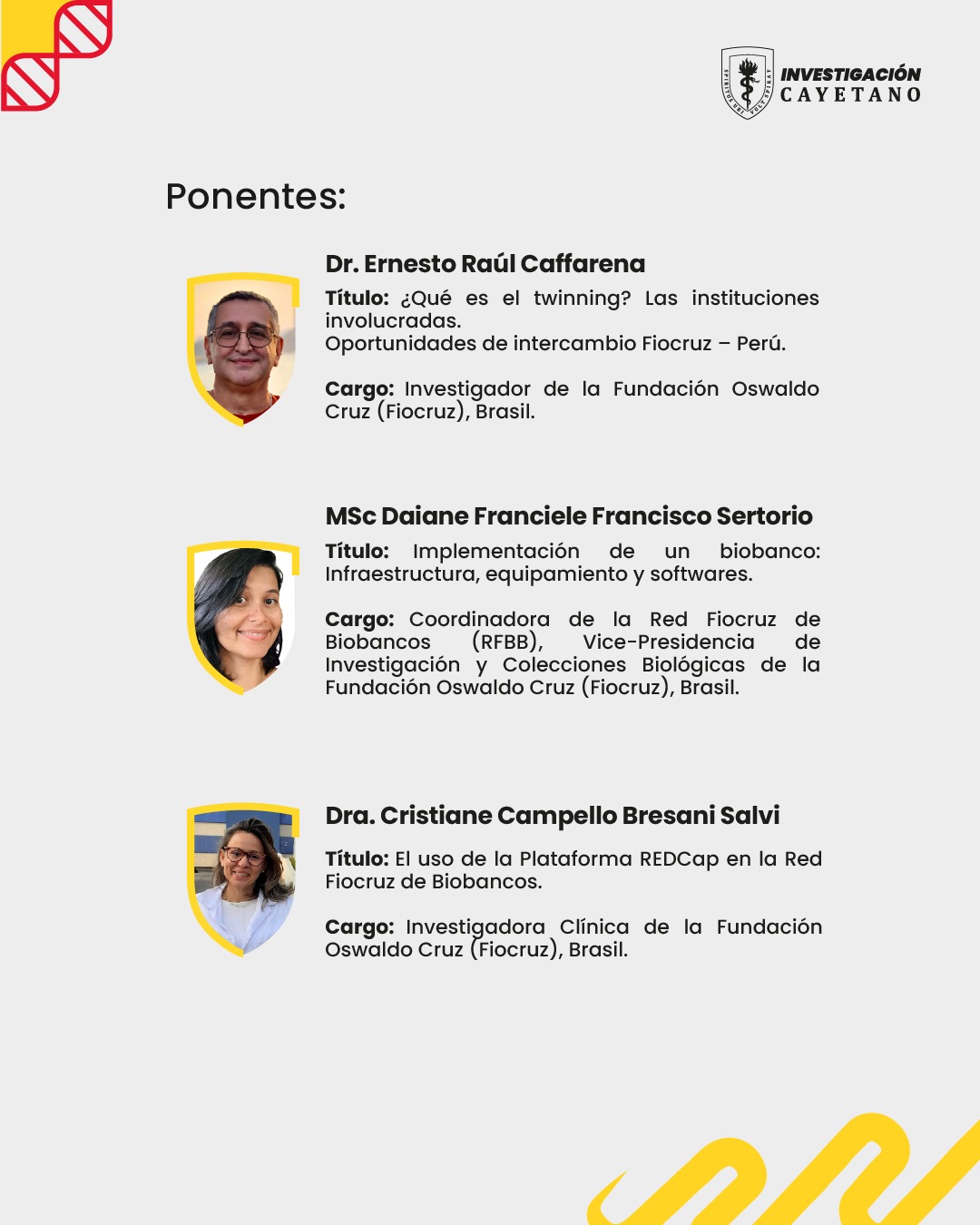 Card con las ponencias