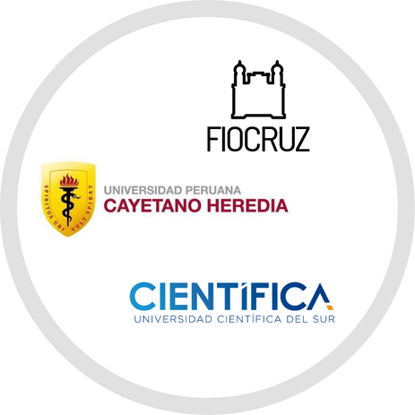 Logos Fiocruz, UPCH y UCSUR