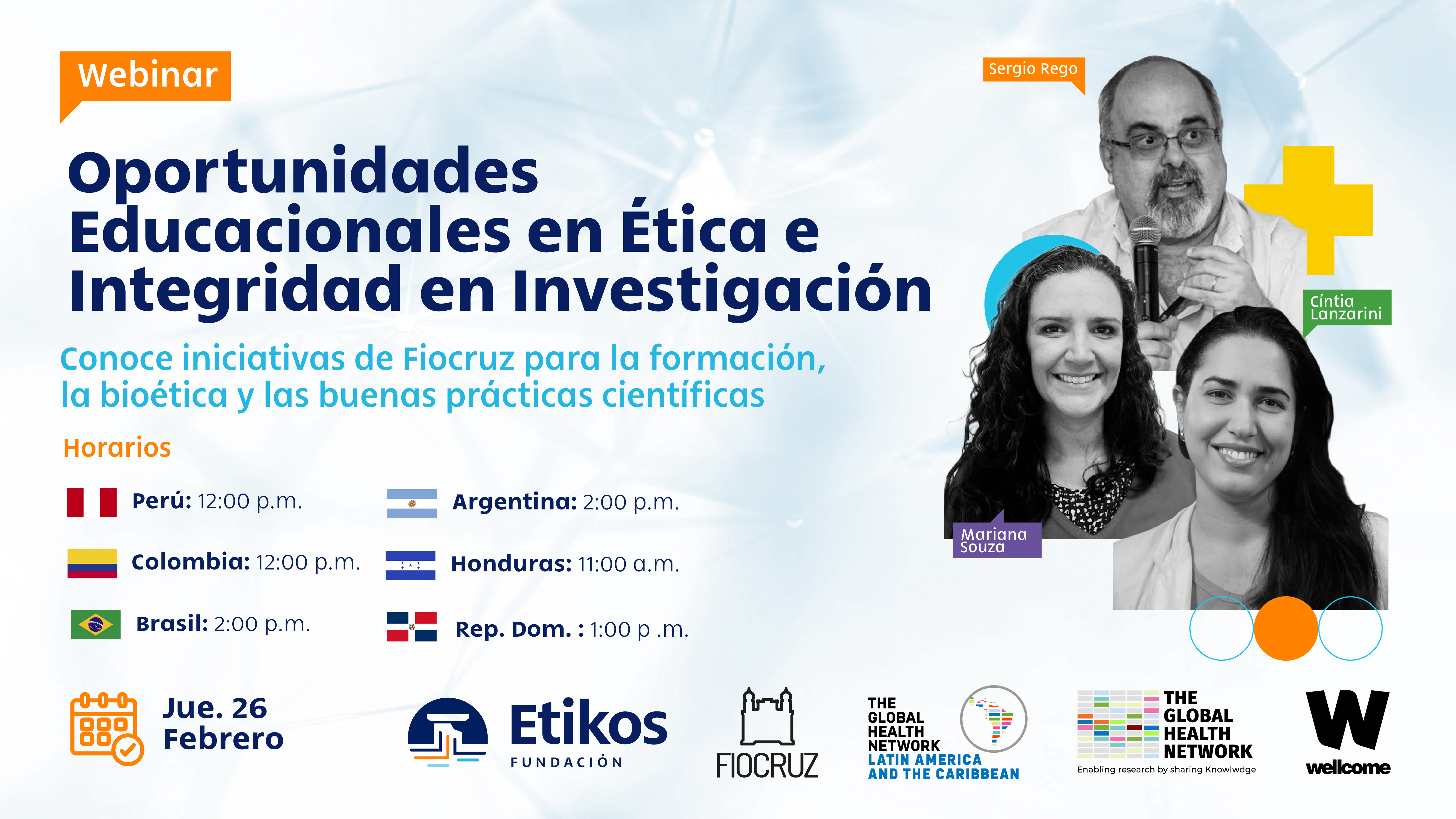 Seminario web Oportunidades Educacionales en &Eacute;tica e Integridad en Investigaci&oacute;n