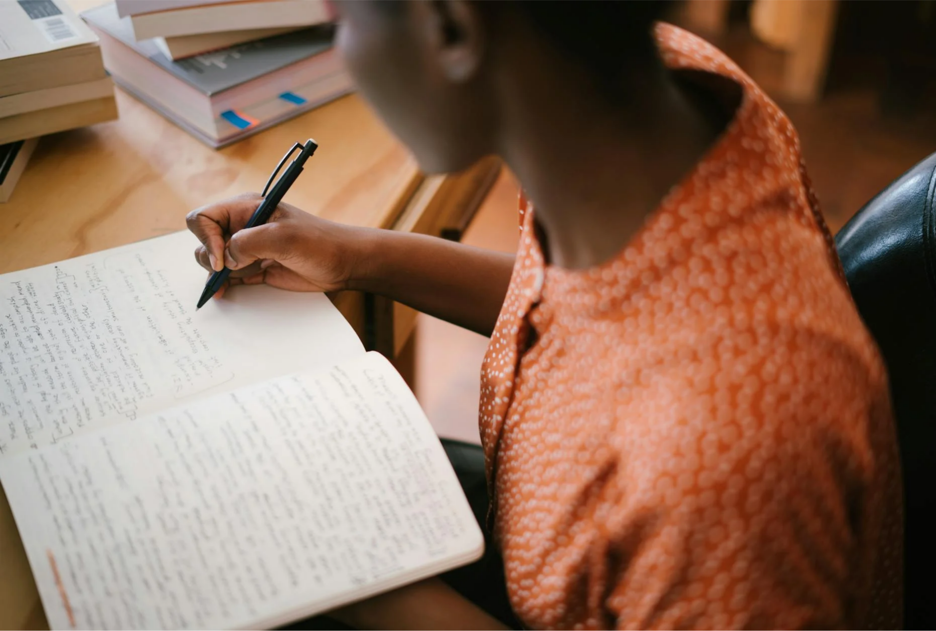Young woman studying