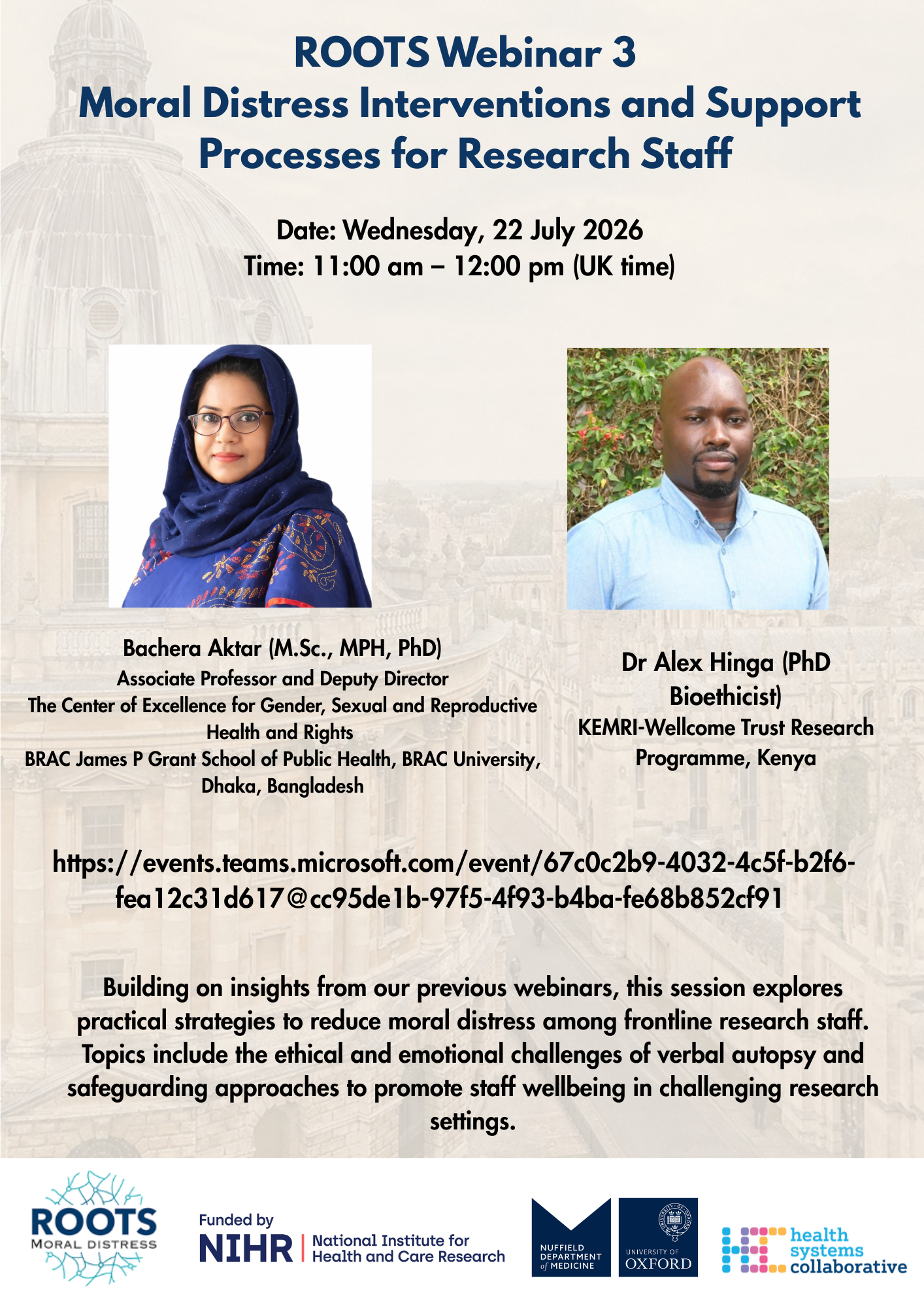 ROOTS webinar