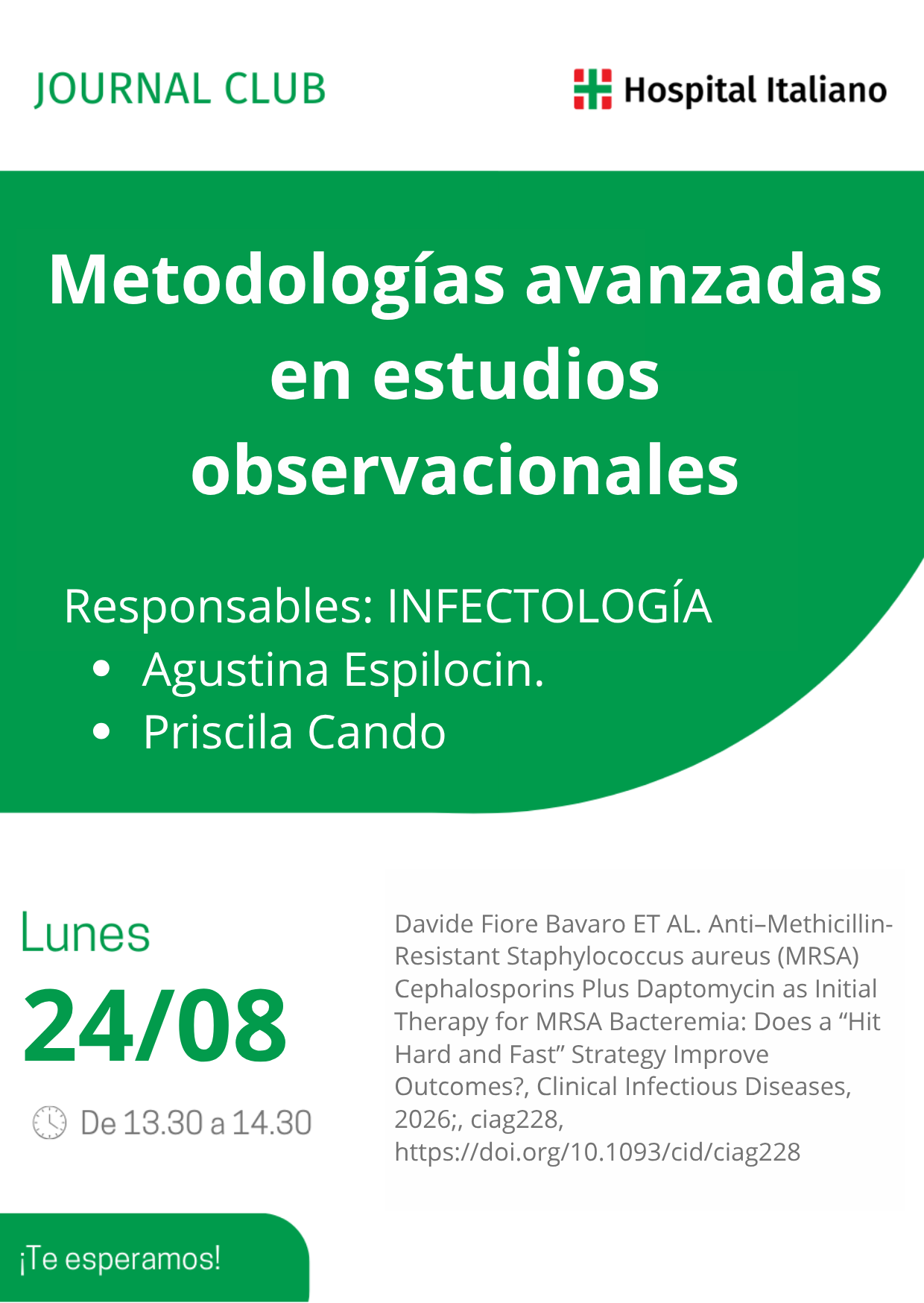 Flyer sesi&oacute;n Journal Club